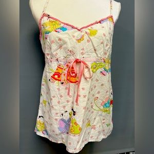 Vintage Asian inspired camisole. Sz6, Cotton, adjustable straps.